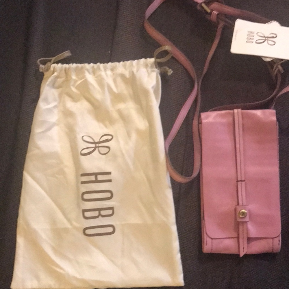 HOBO lavender leather cell phone bag NWT